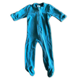 Kate Quinn Solid Teal Footed Sleeper/Romper Newborn